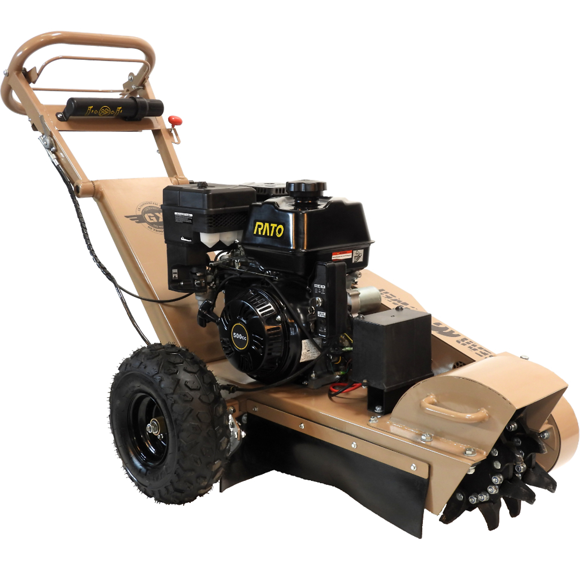 BigBear Power, 12in. 15HP Stump Grinder with Twin Cutters, Engine Displacement 500 cc, Horsepower 15 Max. Cutting Thickness 12 in, Model# BBG2X2